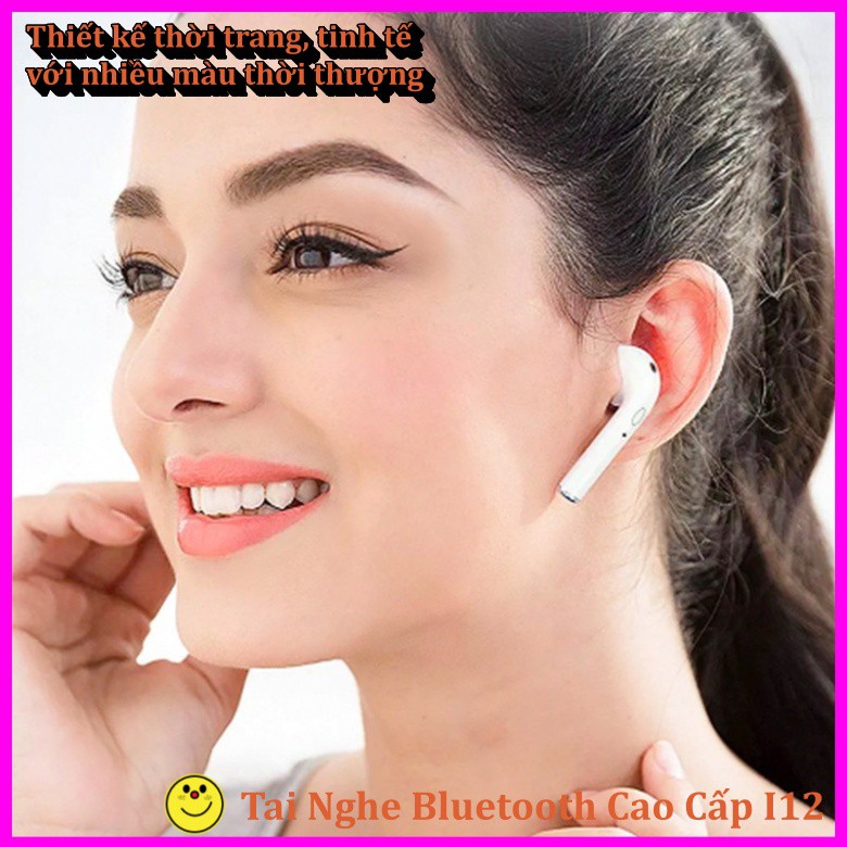 Tai Nghe Bluetooth Không Dây Nhét Tai I12 Kiêm Pin Sạc Dự Phòng onestore.01