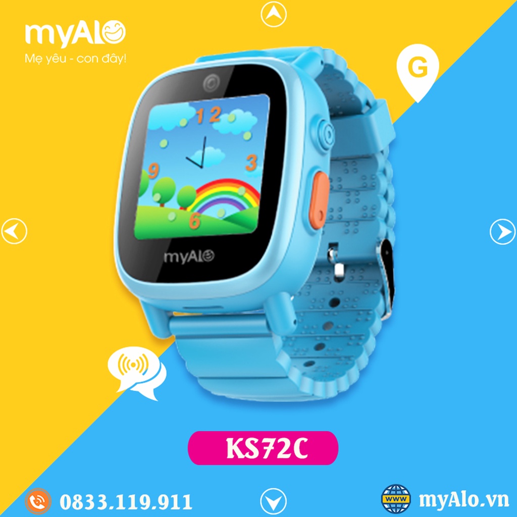 Đồng Hồ Định Vị Thông Minh Trẻ Em myAlo KS72C Màu Xanh