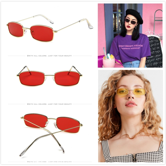 [Mã FAMAYFA giảm 10K đơn 50K] Vintage Sunglasses UV Protection cute Fashion all Unisex