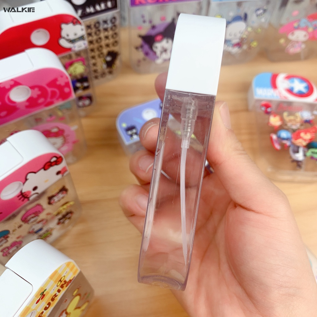 Bình Xịt Rỗng Đựng Dung Dịch Dịch Lỏng 50ML In Họa Tiết Hoạt Hình Cinnamoroll Kuromi Đáng Yêu