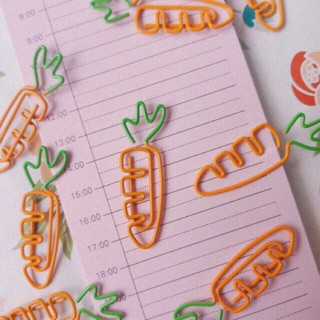 Set 10 Kẹp giấy, ghim giấy hình cà rốt