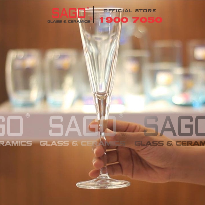 Ly Thủy Tinh Pasabahce V-Line-champagne flute Glass 150ml | Nhập khẩu Thổ nhĩ kỳ