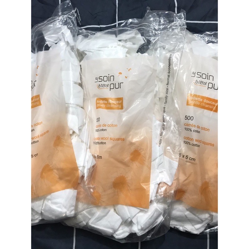 [Mã COS1904 giảm 8% đơn 300K] Bông Tẩy Trang Pháp Tetra Medical Carrés de Côtn 600 Miếng | BigBuy360 - bigbuy360.vn