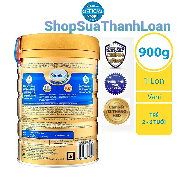 [HSD T1-2023] Sữa Bột Similac Eye-Q 4 HMO Gold Label - Lon 900gr