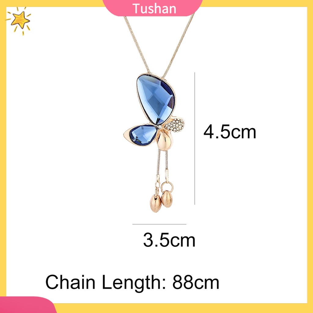 Dây Chuyền Hợp Kim Hình Bướm Đính Đá Xinh Xắn Dành Cho Nữ