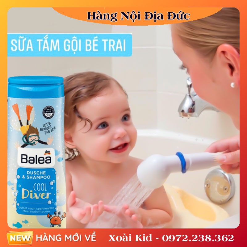 Sữa tắm gội 2in1 Balea bé trai và bé gái của Đức 300ml