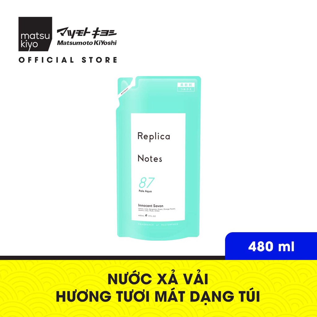 [Mã BMBAU50 giảm 7% đơn 99K] Nước xả vải Replica Notes hương tươi mát Matsukiyo - Chai 600ml/ Túi 480ml