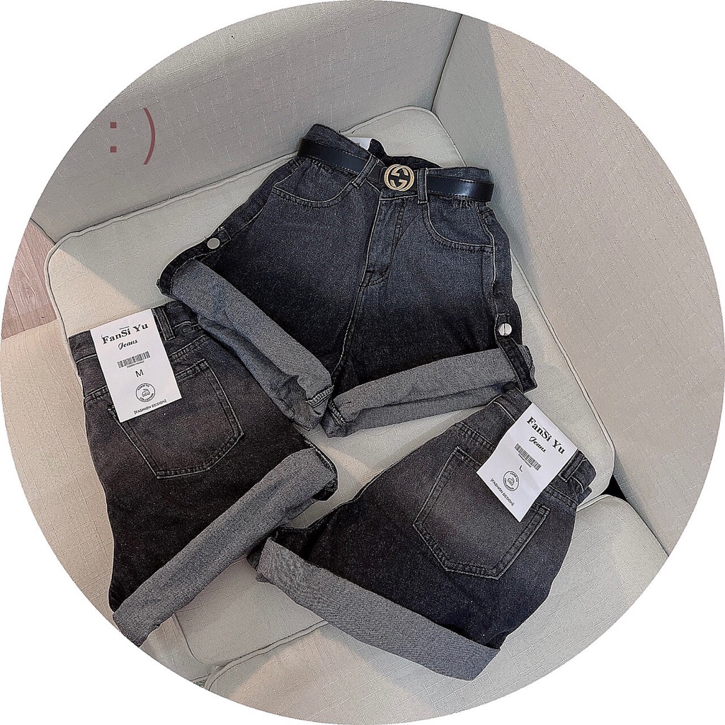 Quần Short Jeans xám loang màu lật lai hàng Quẩng Châu cao cấp NAMISA QS10