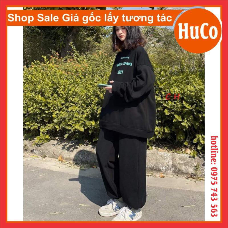 áo sweater thời trang thu đông nam nữ - áo sweater nỉ bông 2021-form áo thụng tay cánh rơi unisex freesize siêu ấm hodi | BigBuy360 - bigbuy360.vn