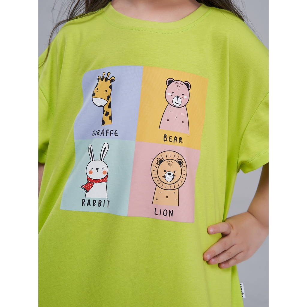 Đầm thun YODY bé gái dáng suông in hình dễ thương - VAK5102