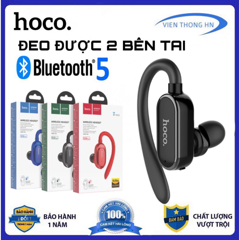 Tai nghe bluetooth 5.0 hoco e26 - tai nghe không dây thể thao kèm mic đàm thoại hoco e26 - vienthonghn