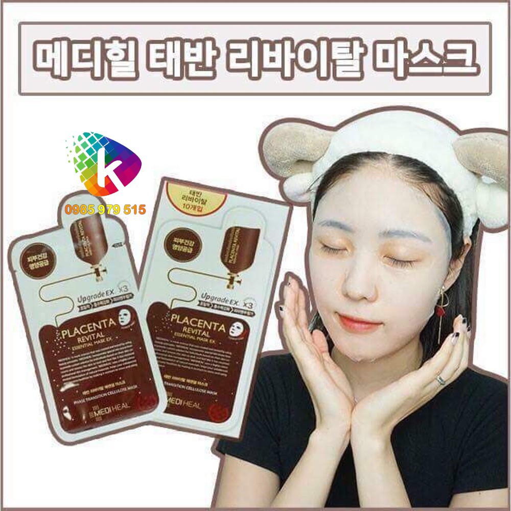 Mặt nạ dưỡng ẩm sáng da Mediheal Placenta / Tea Tree / Collagen / Vita Mask - Nhau thai / Trà tràm N.M.F NMF | BigBuy360 - bigbuy360.vn