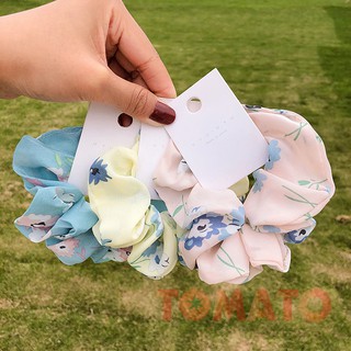 Dây cột tóc scrunchie lụa satin phi bóng sang chảnh - 43