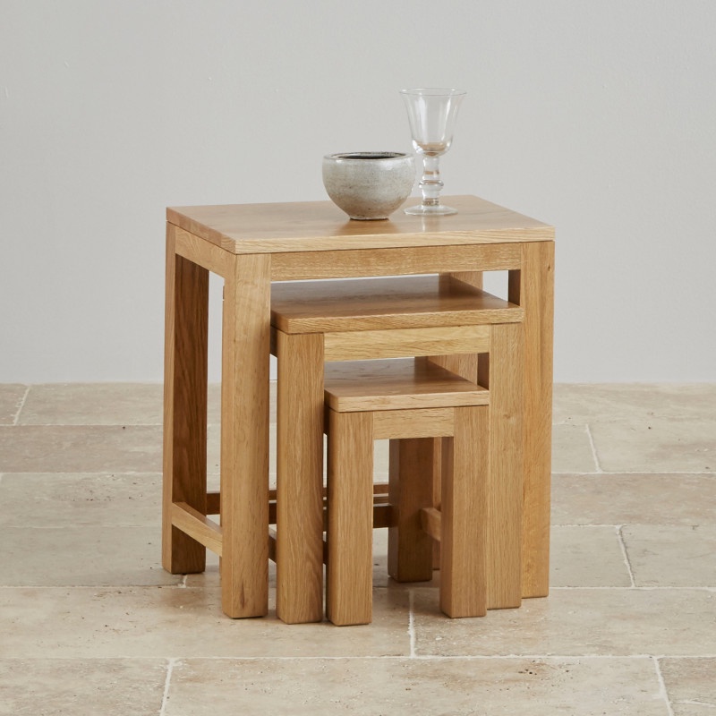 Bộ bàn xếp lồng Oakdale gỗ sồi IBIE