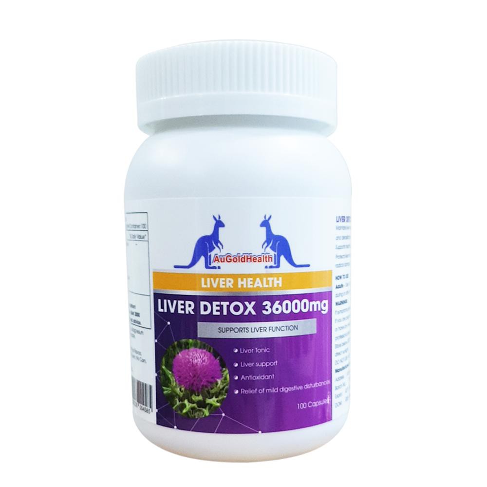 Viên Uống Giải Độc Gan Siêu Mạnh  + Mát Gan Augoldhealth  Liver Detox 36000mg của Úc - 100 Viên