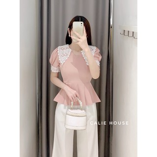 Áo peplum cổ ren thời trang thiết kế nữ Calie House A272
