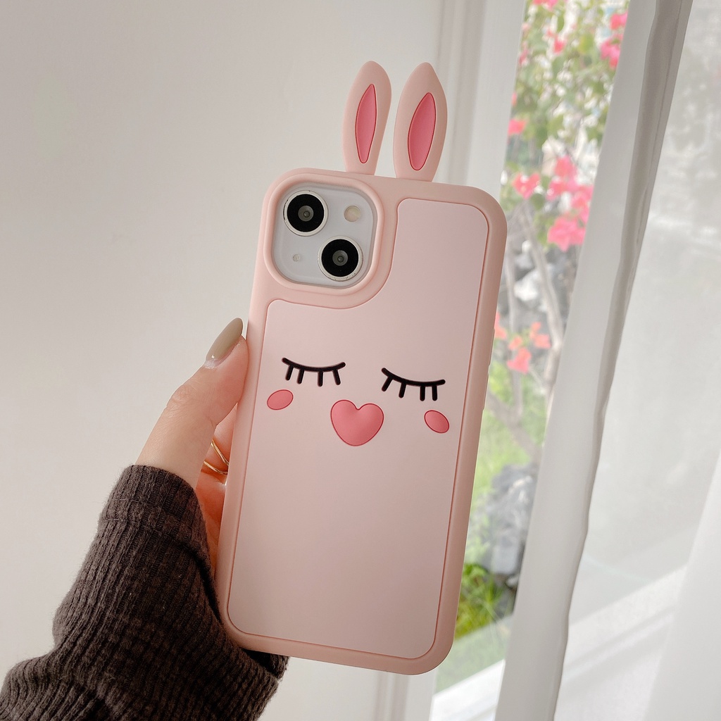 Ốp Điện Thoại Mềm Chống Rơi Họa Tiết Thỏ Hoạt Hình Cho iPhone 14 14pro max 13 12PRO max 11pro max 7Plus