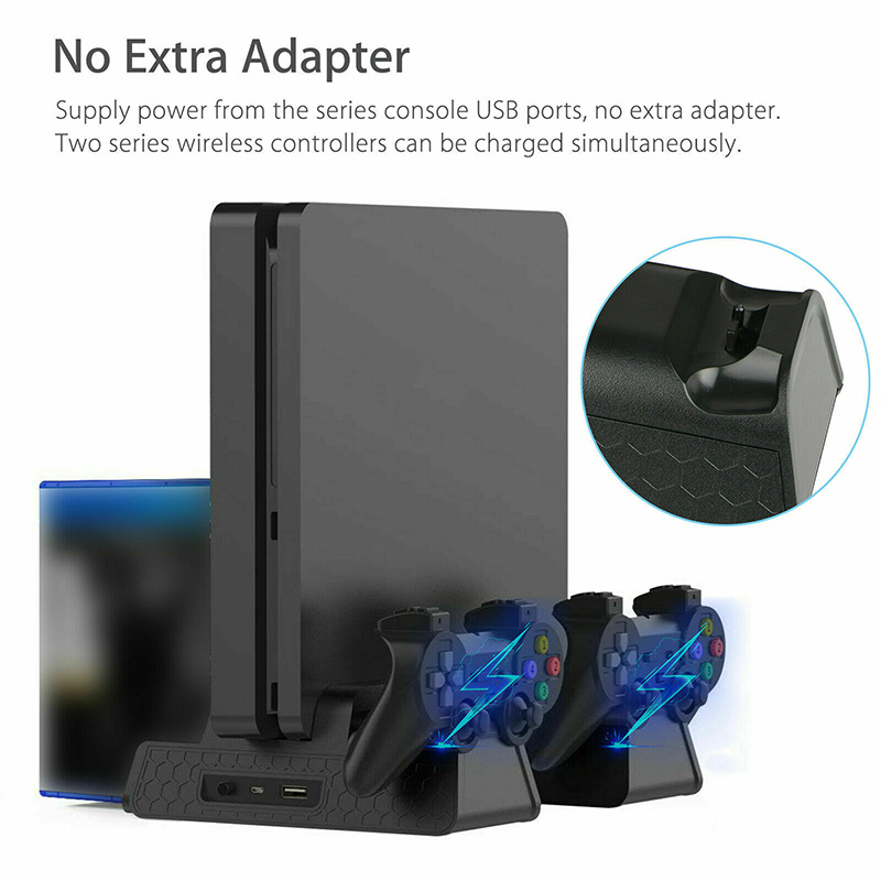 Đế Sạc Đứng Kèm Quạt Tản Nhiệt Cho Tay Cầm Chơi Game Ps4 Pro / Slim Westyle 3-1