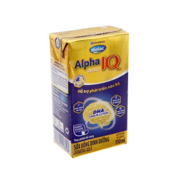 Sữa bột pha sẵn Dielac Alpha Gold - Thùng 48 hộp 110ml.