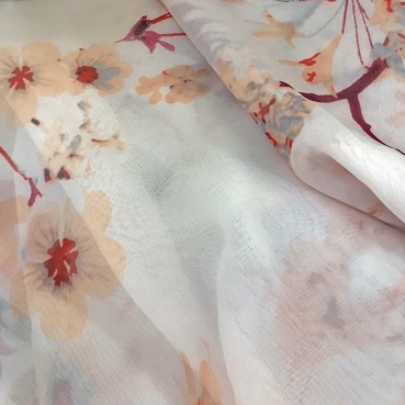 Vải Voan Tơ Hoa, Khổ Vải 1m5 - Chất Mỏng Rũ, Không Co Giãn - May Áo Dài, Váy Đầm, Áo Kiểu Cần Lót