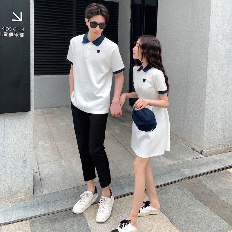 Đồ đôi logo trái tim phong cách hàn quốc siêu xinh