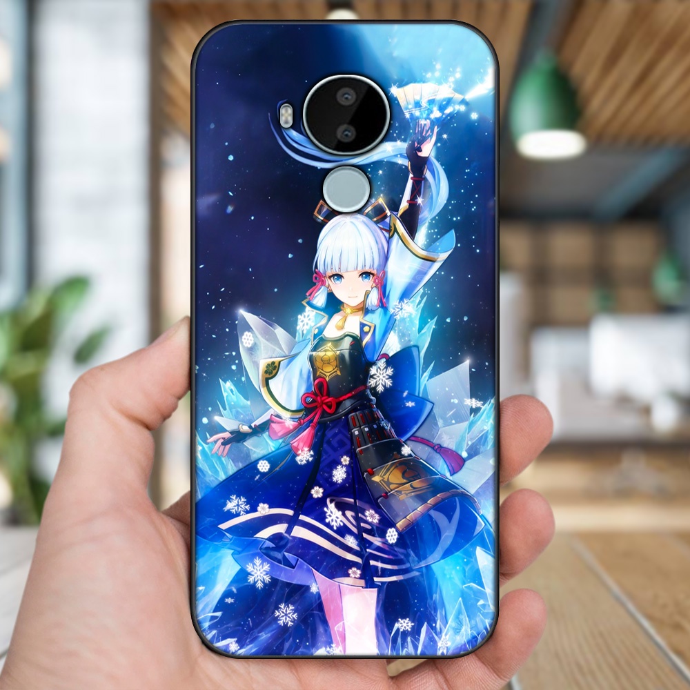 Ốp lưng Nokia C30 viền đen in hình Ayaka Genshin Impact