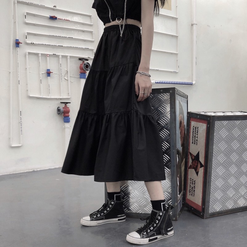 Chân váy xoè dài qua gối - Chân váy tầng Ullzang siêu hot - chân váy dài cho giới trẻ -Chân Váy Dài Lưng Cao Thời Trang | BigBuy360 - bigbuy360.vn