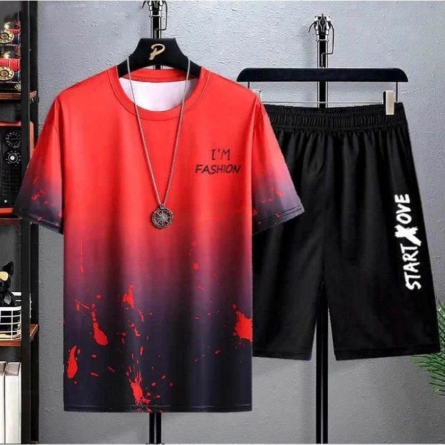 Set Bộ Thể Thao Nam Loang Màu In Chữ Mới SBTT_086