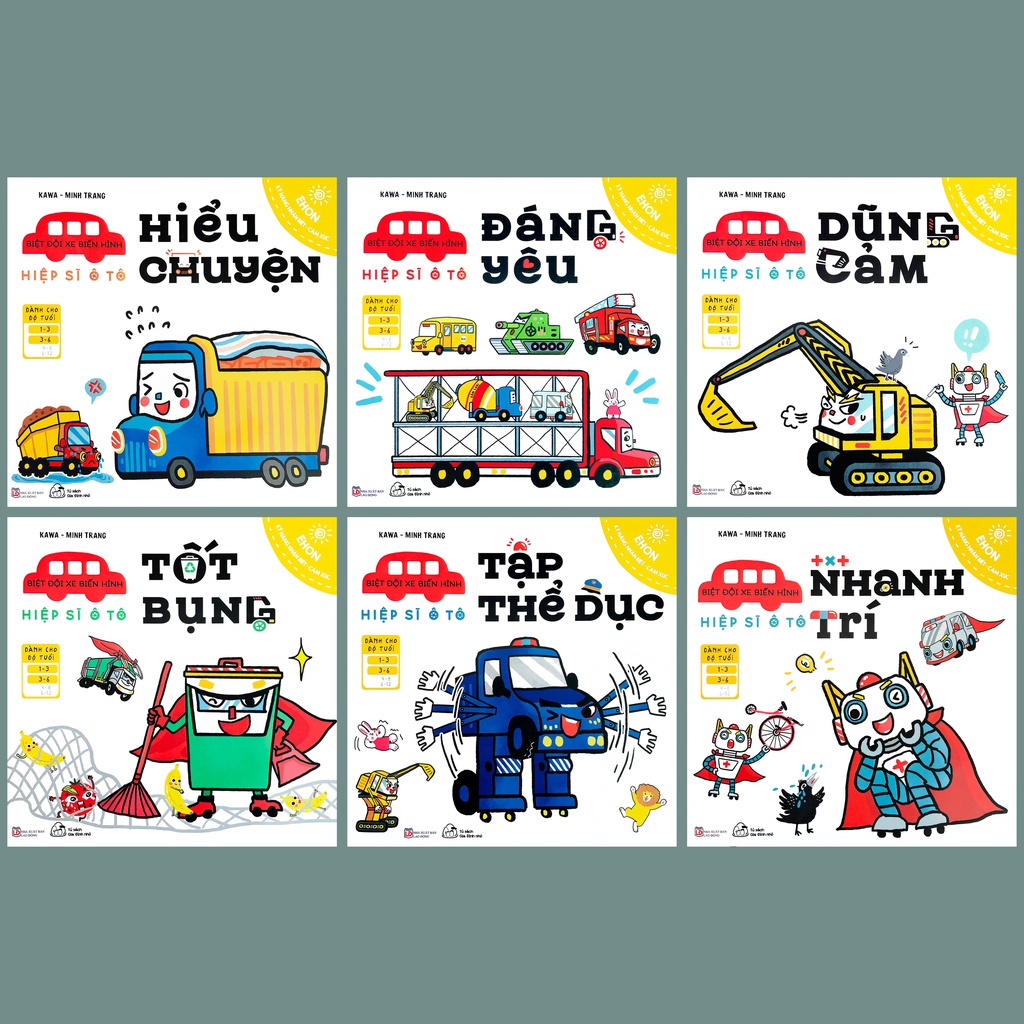 Sách - Ehon Kỹ Năng Nhận Biết Cảm Xúc - Biệt Đội Xe Biến Hình (6 quyển lẻ tùy chọn)