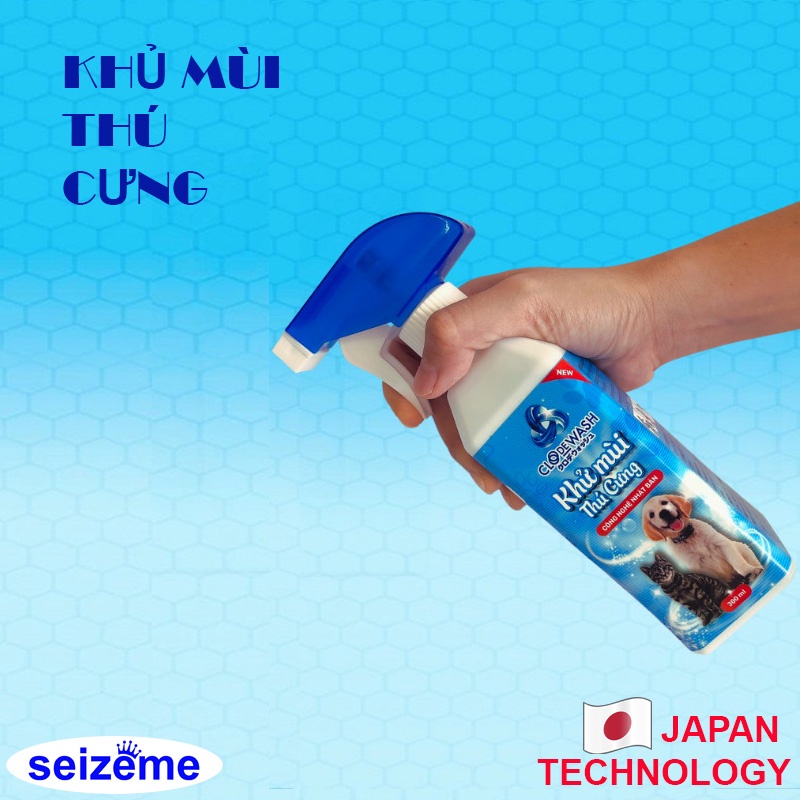 Xịt Khử Mùi Thú Cưng, Vật Nuôi PET trong gia đình trang trại Spa Thú Cưng CLWash 300ml