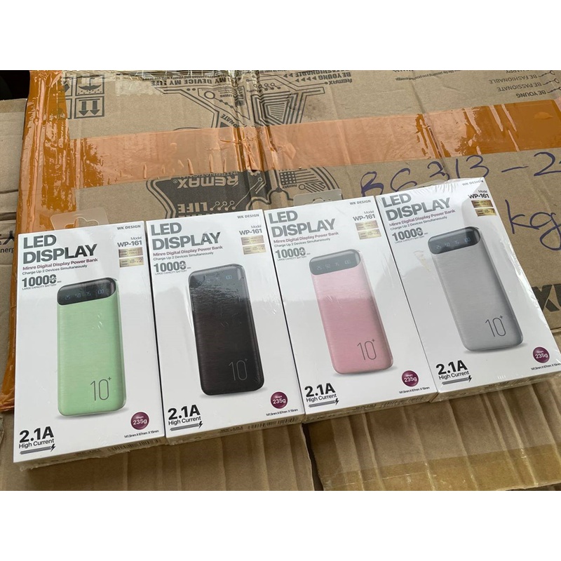Pin sạc dự phòng l 10000mAh - 20000mAh WK DESIGN WP-161 sạc 2 thiết bị cùng lúc, sạc nhanh 2.1A - Bảo Hành 6th
