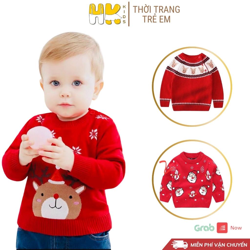 Áo len Noel cho bé từ 1-8 tuổi, chất len cao cấp mềm mịn đanh lì cho bé diện trong mùa giáng sinh - HK KIDS