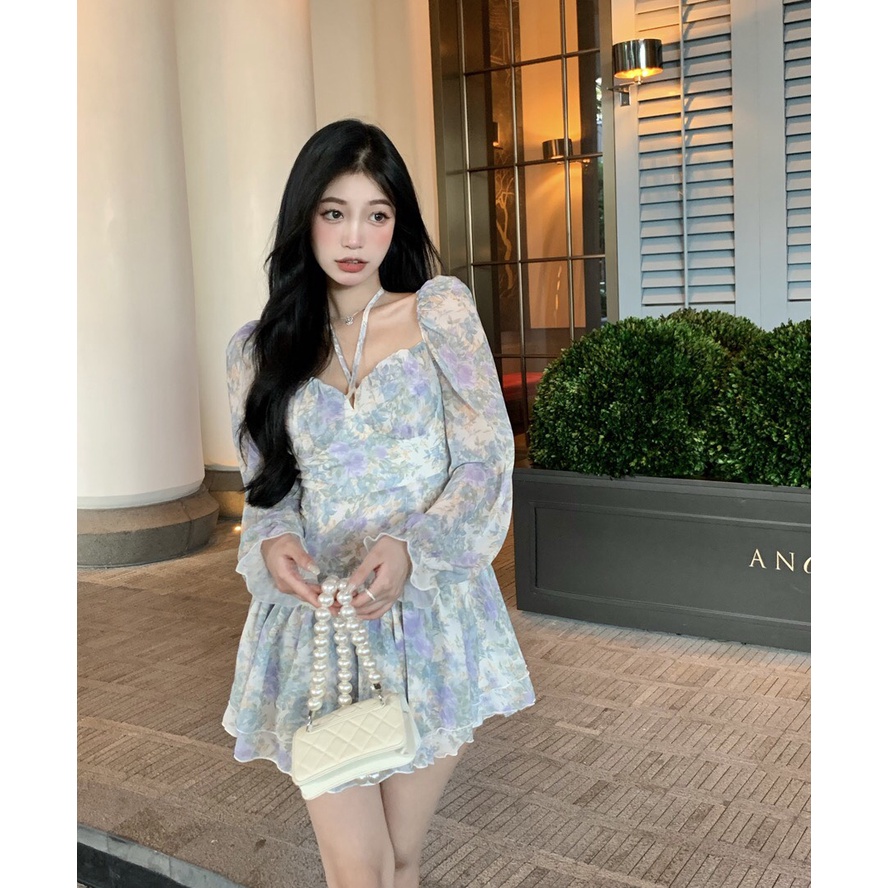 Váy hoa ulzzang tiểu thư bánh bèo