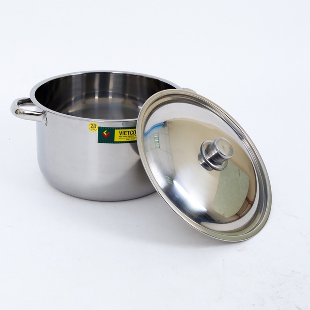 NỒI LUỘC GÀ INOX 1 ĐÁY VIETCOOK CÁC SIZE 20,24,26,28,30,32CM