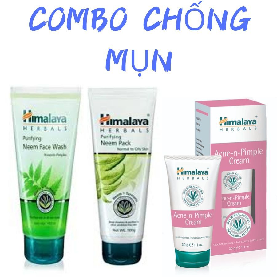 combo chống mụn: Purifyify neem face wash 15ml + Neem face pack 15ml + Acne - N - Pimple cream 30gm