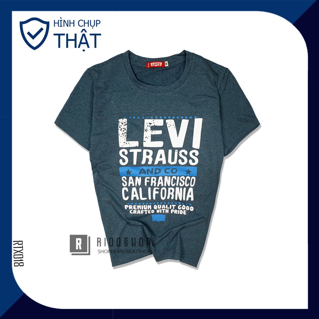 Áo phông nam ngắn tay cổ tròn cotton cao cấp lev RTX018av - áo phông nam đẹp Riooshop | BigBuy360 - bigbuy360.vn