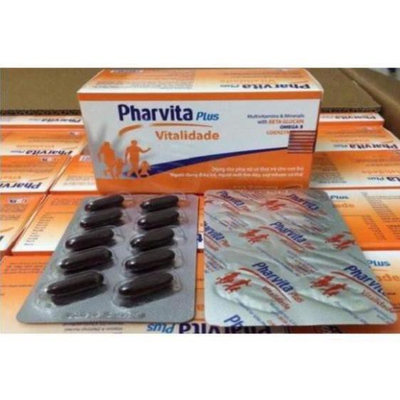 BỒI BỒ CƠ THỂ PHARVITA PLUS 60 Viên, bồi bổ cơ thể, hỗ trợ người suy nhược cơ thể