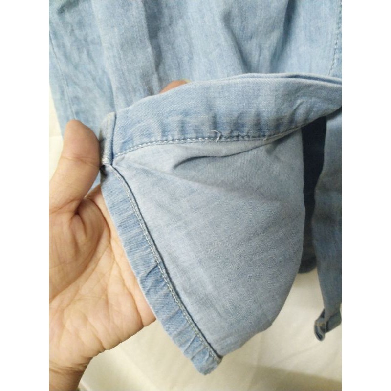 Đầm jean thêu size S M eo freesize đến 88 dài 87