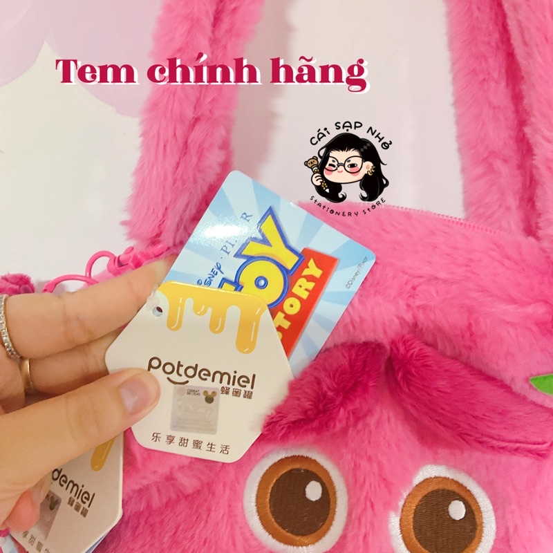 (SẴN- CHÍNH HÃNG )Túi tote gấu dâu lotso đựng nhiều đồ lông siêu mịn chính hãng trendy 2022