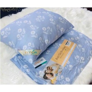 Ruột gối đầu bông gòn cao cấp Eviko mẫu hoa trà (2 chiếc)