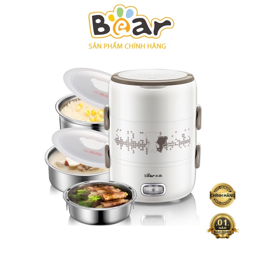 Hộp Cơm Cắm Điện Văn Phòng 3 Ngăn BEAR DFH-S2358