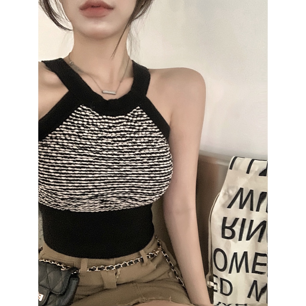 Áo Hai Dây Ôm Dáng Phong Cách Hàn Quốc Thời Trang Mùa Hè Quyến Rũ Cho Nữ