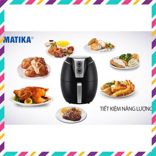 Nồi chiên không dầu Matika MTK-9132, nồi chiên không hôi mùi nhựa, bảo hành 12 tháng