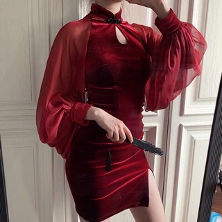 🍒 ĐẦM CỔ TÀU TAY VOAN BODY 🍒