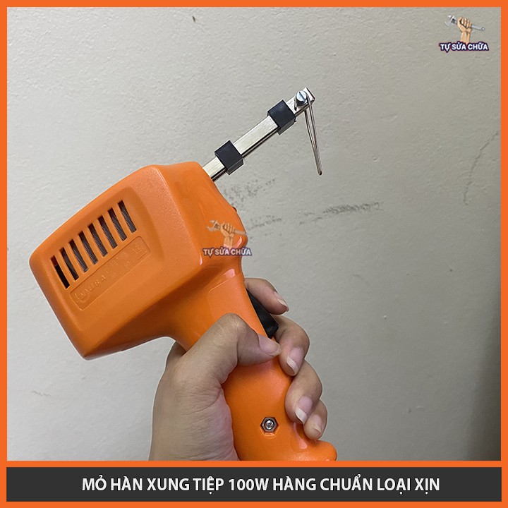 Mỏ hàn xung Tiệp 100W hàng chuẩn loại xịn, gia nhiệt cực nhanh, tặng kèm 5 mũi hàn hợp kim siêu bền