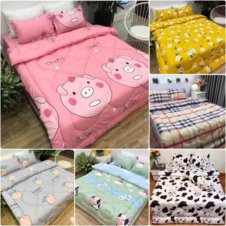 Bộ Chăn Ga Gối Chăn Phao Siêu Nhẹ 4 Món Miễn Phí Bo Chun Ga Giường Theo Yêu Cầu