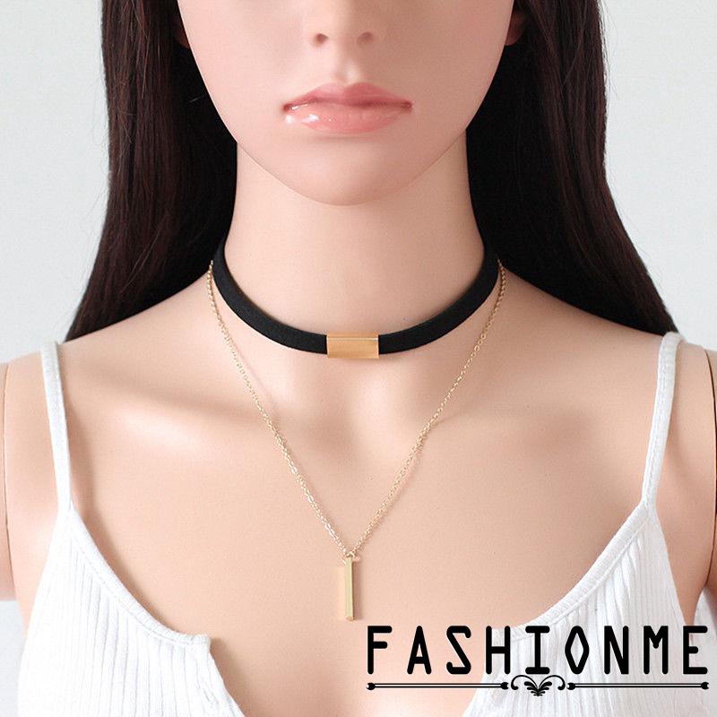 Vòng cổ choker mạ vàng thời trang