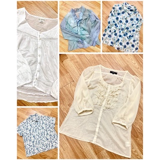 Áo sơ mi vải lụa xô vintage