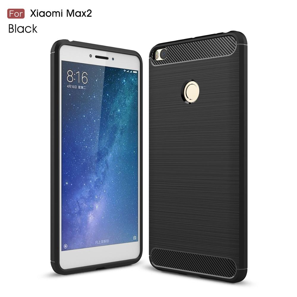 Ốp điện thoại bằng sợi Carbon chống va đập mềm Xiaomi MI MAX 2 6.44 "cho Ốp lưng silicon cao su Xiao