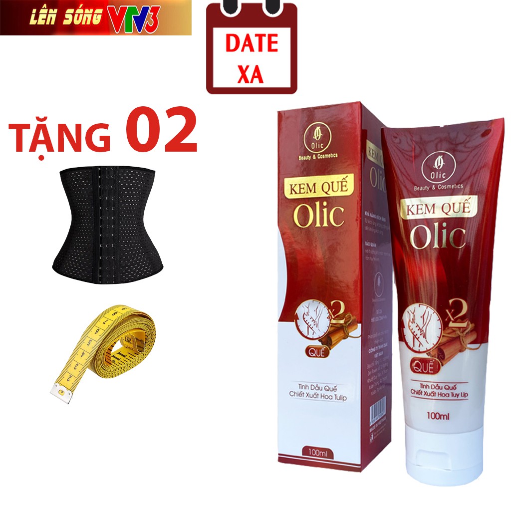 [XẢ KHO BAO CHECK] Kem tan mỡ olic quế chính hãng - Kem quế - Gel săn chắc quế olic tặng kèm đai nịt bụng